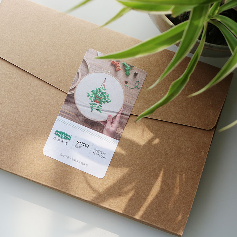 Kit thêu chậu cây (khung 20cm)