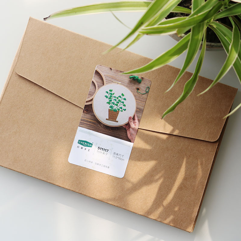 Kit thêu chậu cây (khung 20cm)