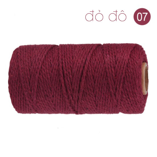 Dây thừng cotton làm macrame loại 2mm