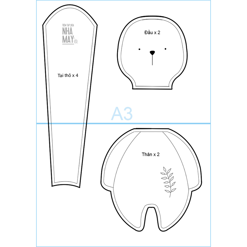 Mẫu rập thỏ bông