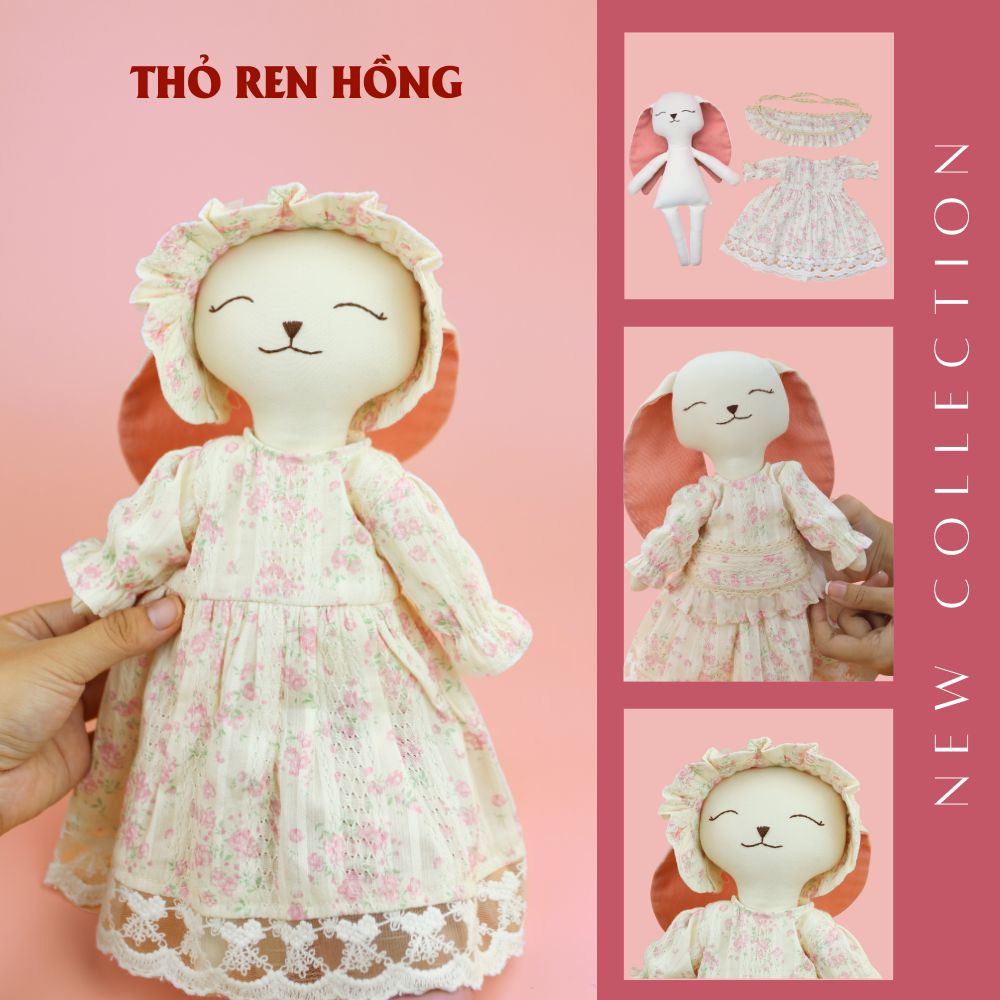 Combo Thỏ ren hồng