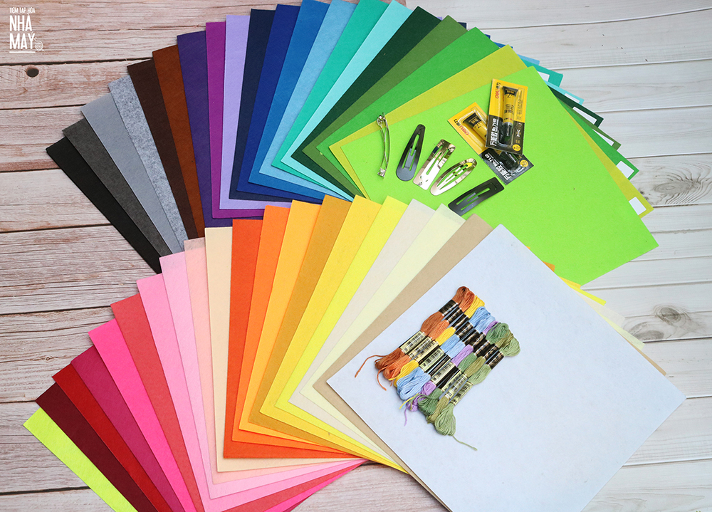 Vải dạ cứng 30x30cm - đen 25x25cm