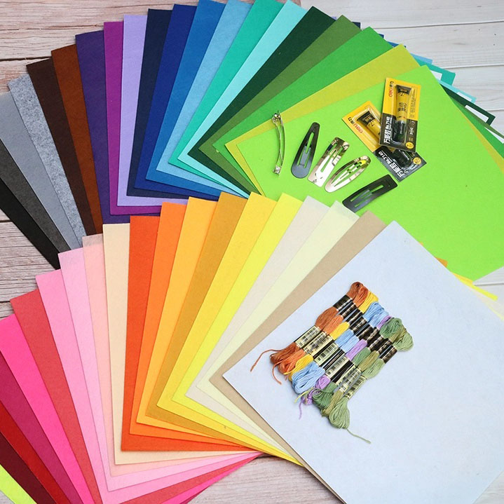 Vải dạ cứng 30x30cm - đen 25x25cm