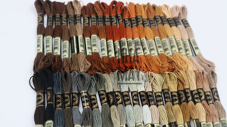 45 tép chỉ hãng Airo theo tông màu - Set màu xanh rêu