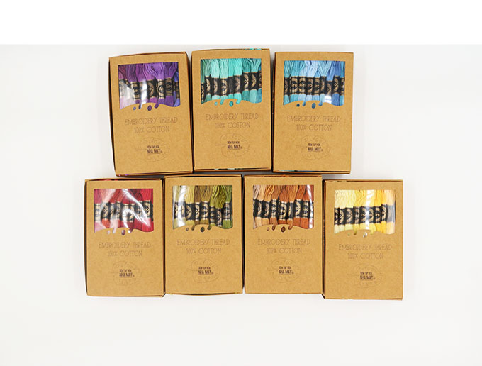 45 tép chỉ hãng Airo theo tông màu - Set màu xanh rêu