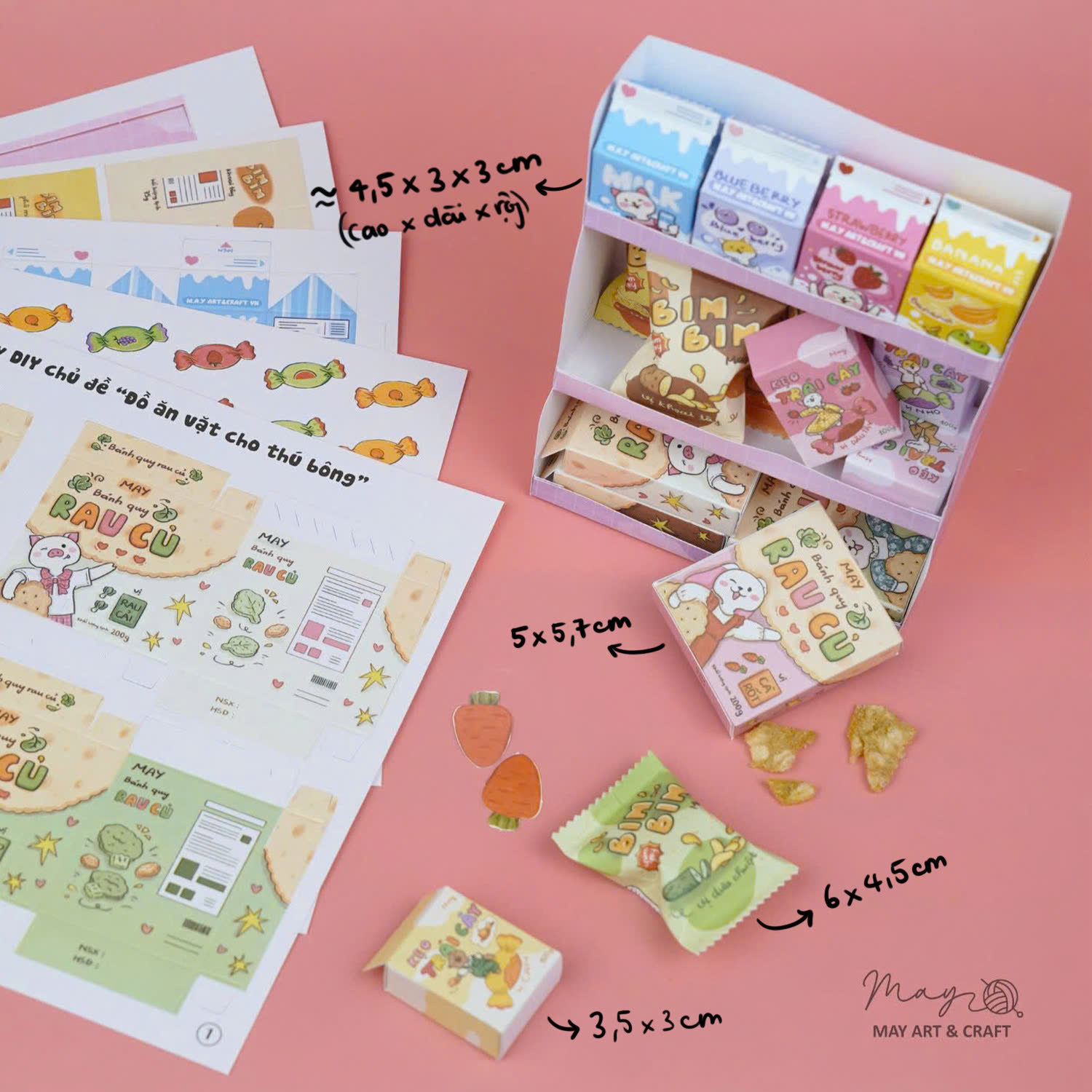 Combo 3 bộ đồ chơi tự làm mô hình giấy 3D DIY