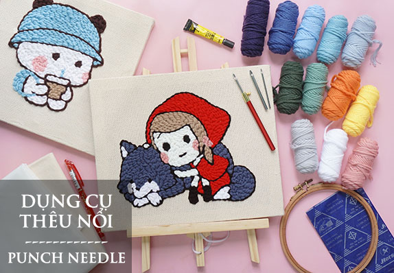 Dụng cụ thêu nổi (punch needle)