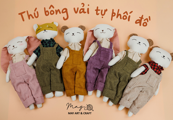 Thú bông vải tự phối đồ