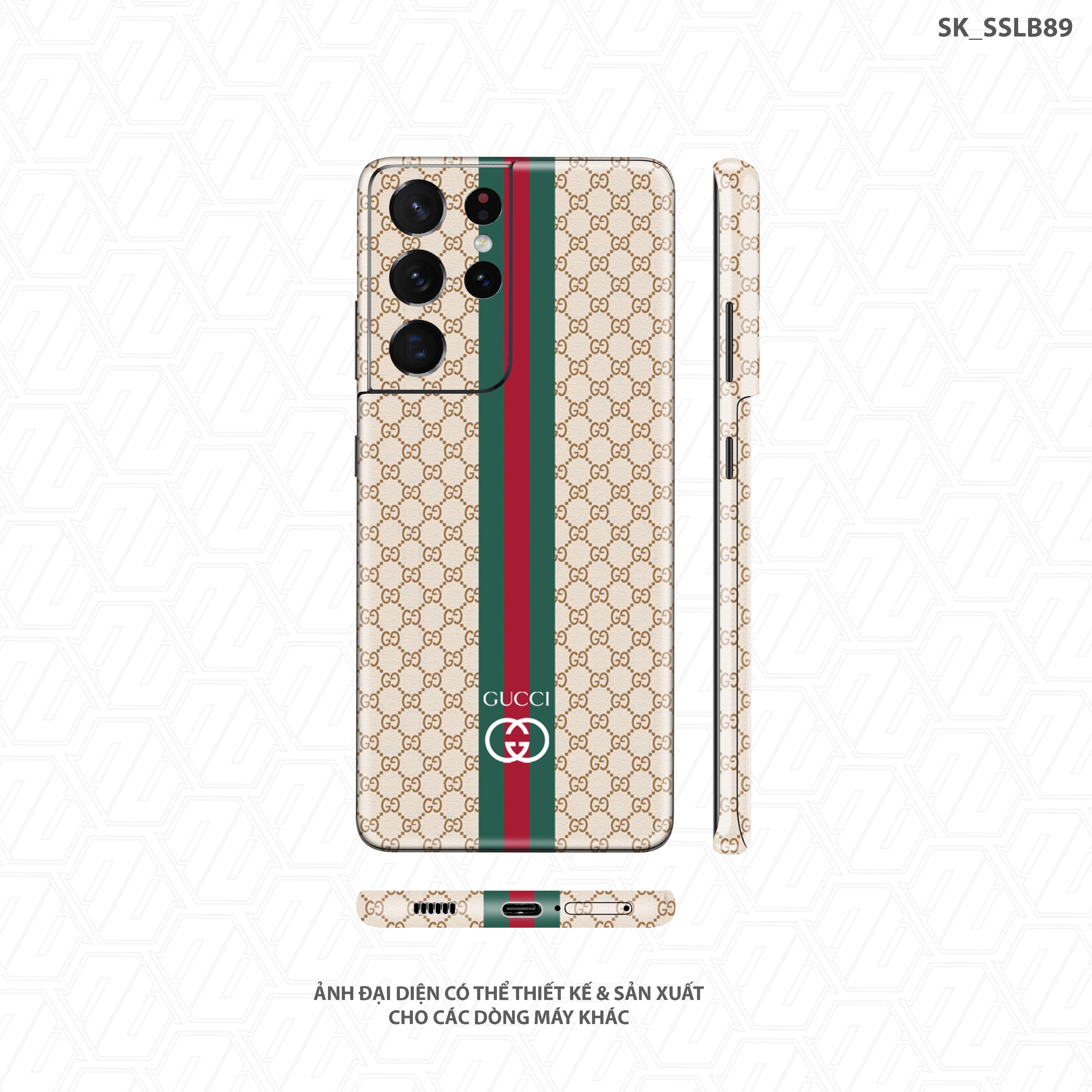 Dán Skin Gucci Samsung S21 Series | In Hình Theo Yêu Cầu, Cán PVC