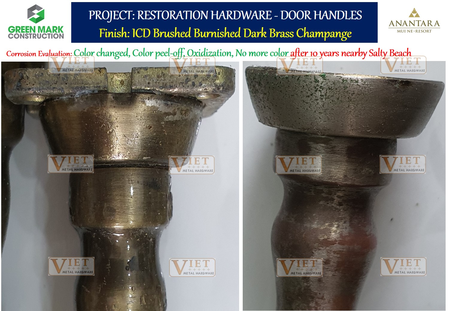 Classification Corrosion Level on Door Handles of Resort neaby Salty Beach