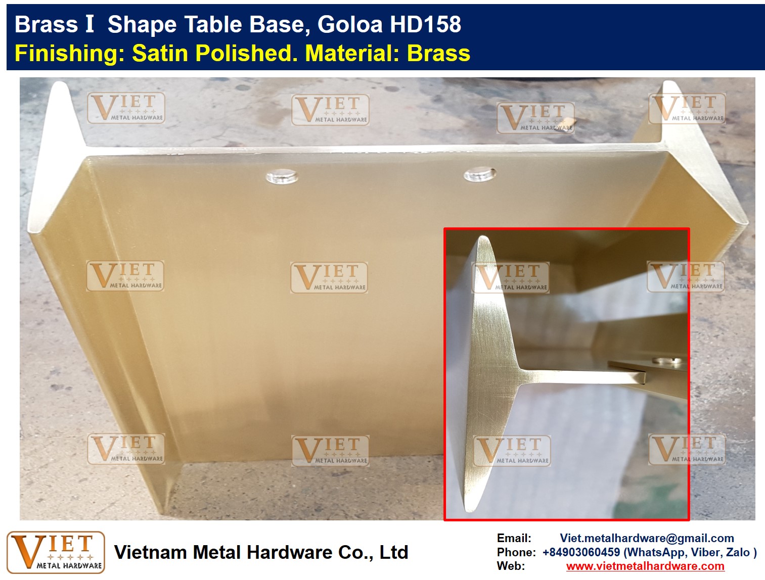 Brass I  Shape Table Base, Goloa HD158
