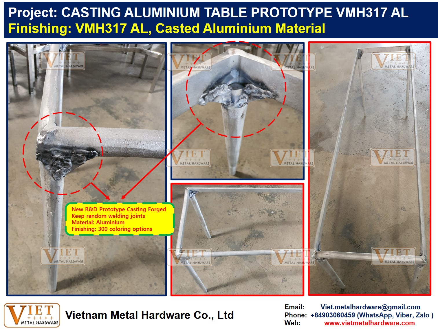 CASTING ALUMINIUM TABLE PROTOTYPE VMH317 AL