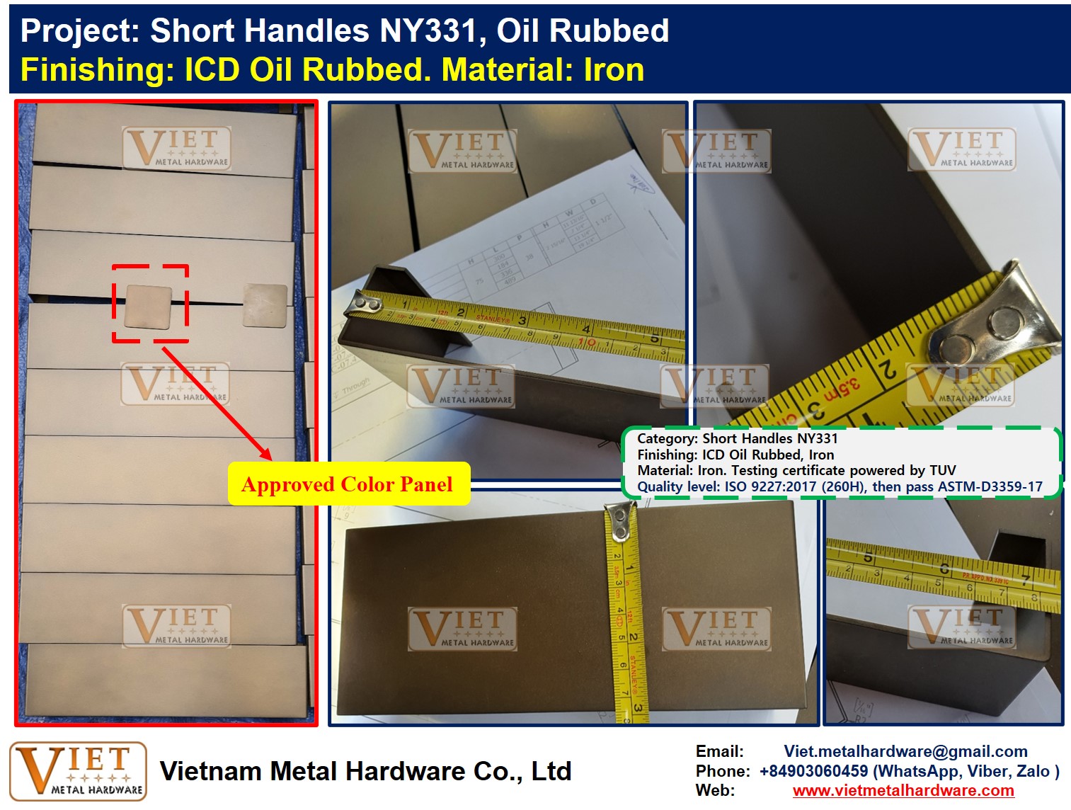Short Handles NY331, Oil Rubbed