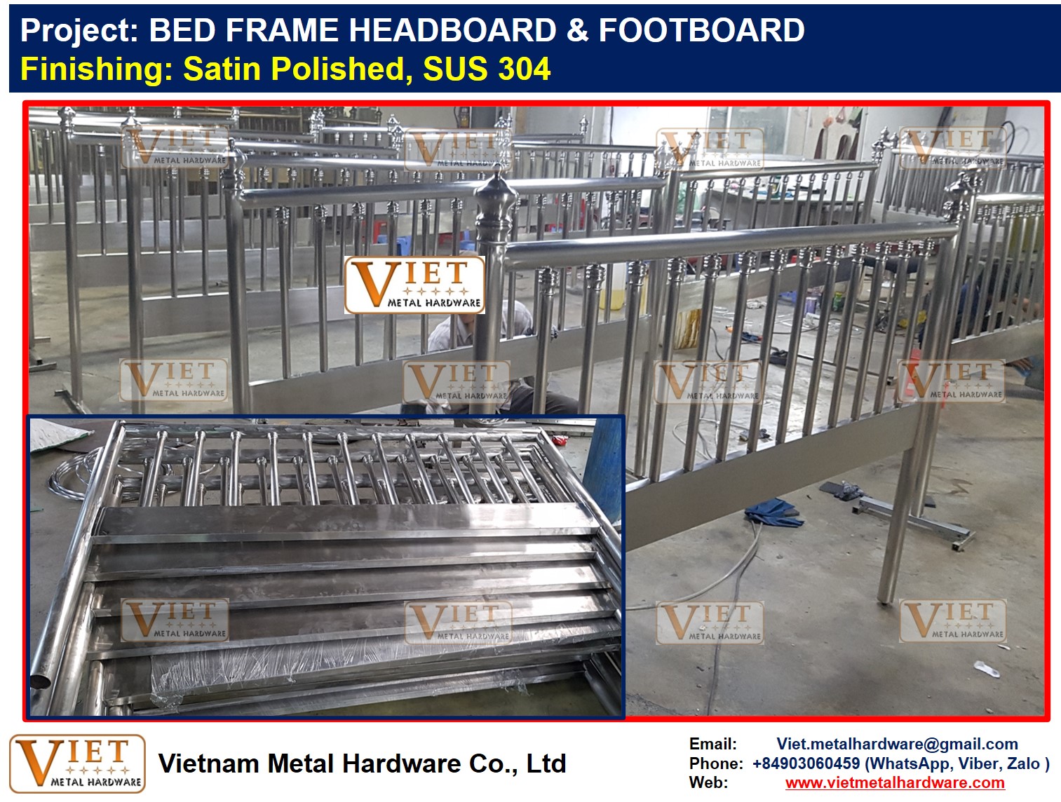Metal Bed Frame With Headboard And Footboard