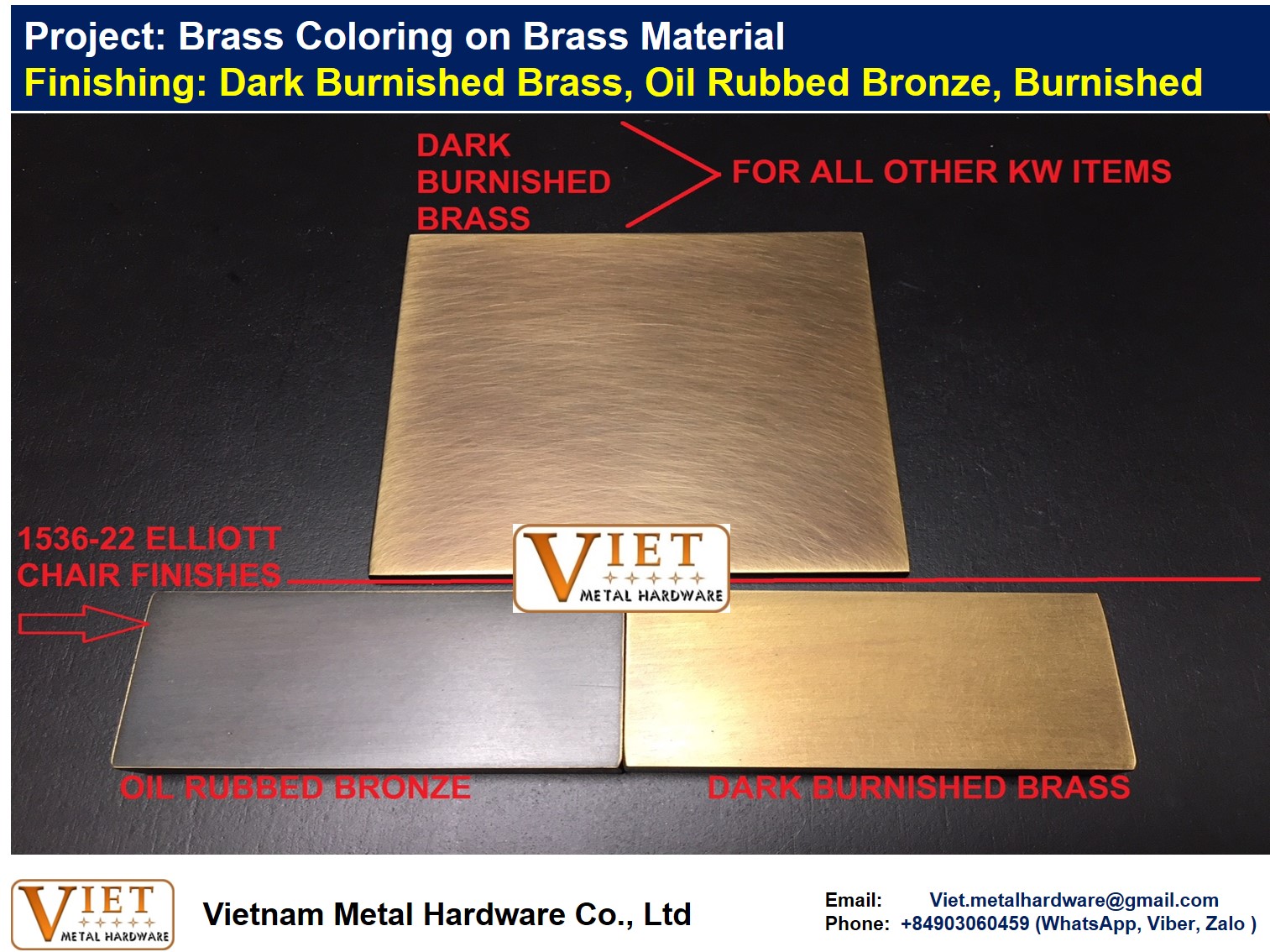 Burnished Brass, Burnished Black Copper - VIETNAM METAL HARDWARE CO., LTD