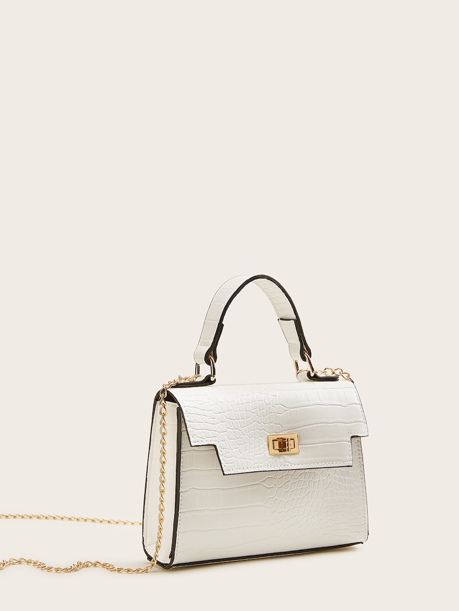 Satchels Cá Sấu Hồng Casual