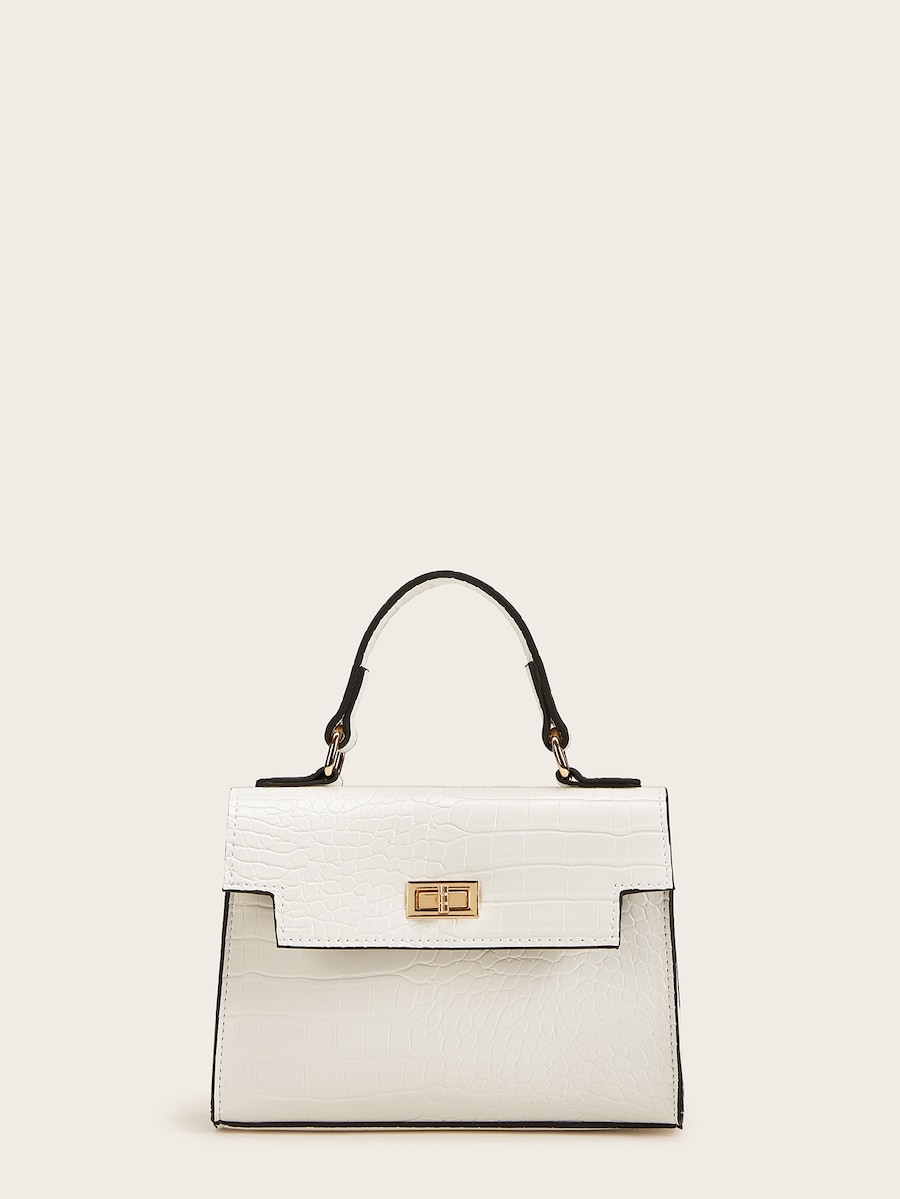 Satchels Cá Sấu Hồng Casual