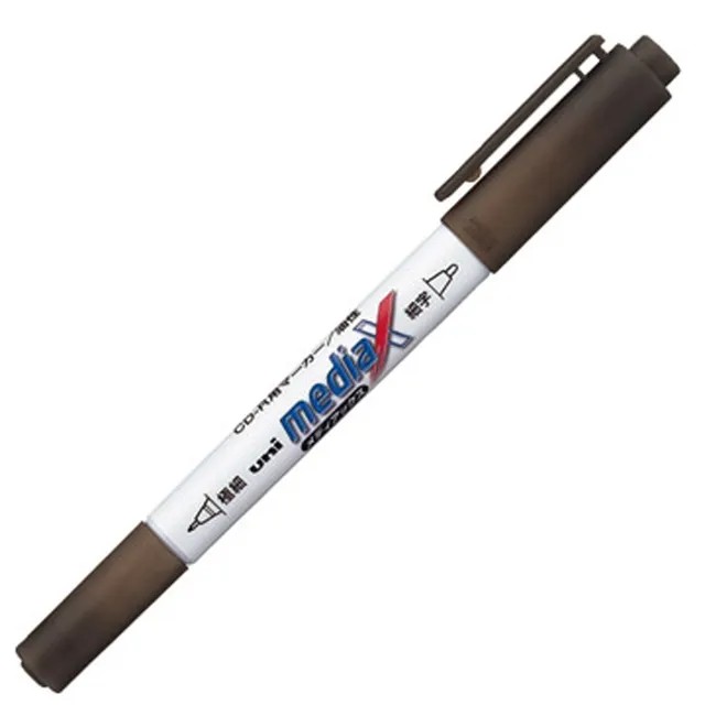 Bộ 3 cây bút lông 2 đầu 0.4mm và 0.9mm UNI MEDIA MARKER PEN (PD153T)