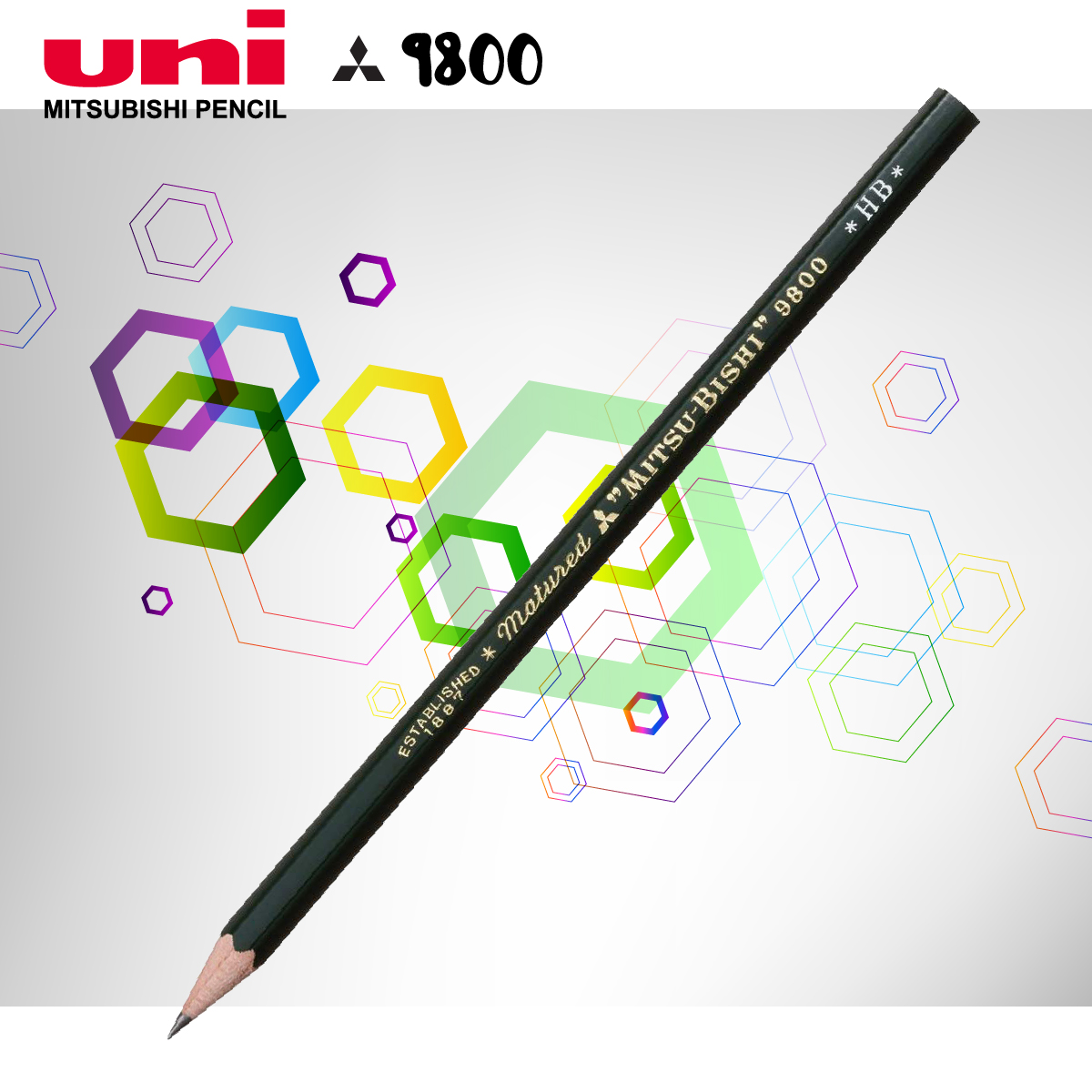 Bút chì gỗ thiết kế Mitsubishi (9800DX)