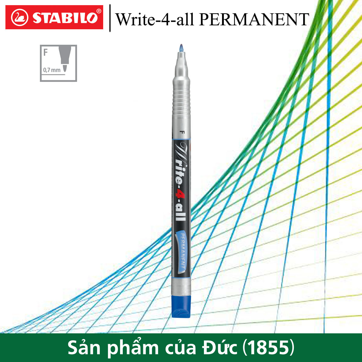 Bút kỹ thuật STABILO Write-4-all PERMANENT F 0.7mm (AP156F)