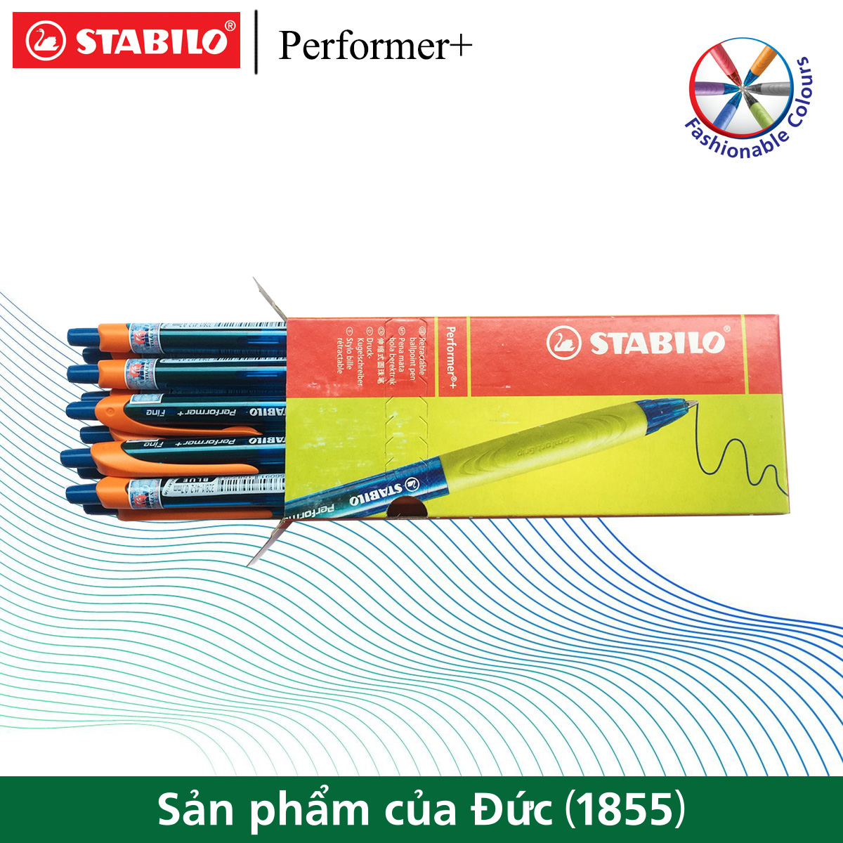 Hộp 10 cây bút bi STABILO Performer+ 328XF 0.5mm