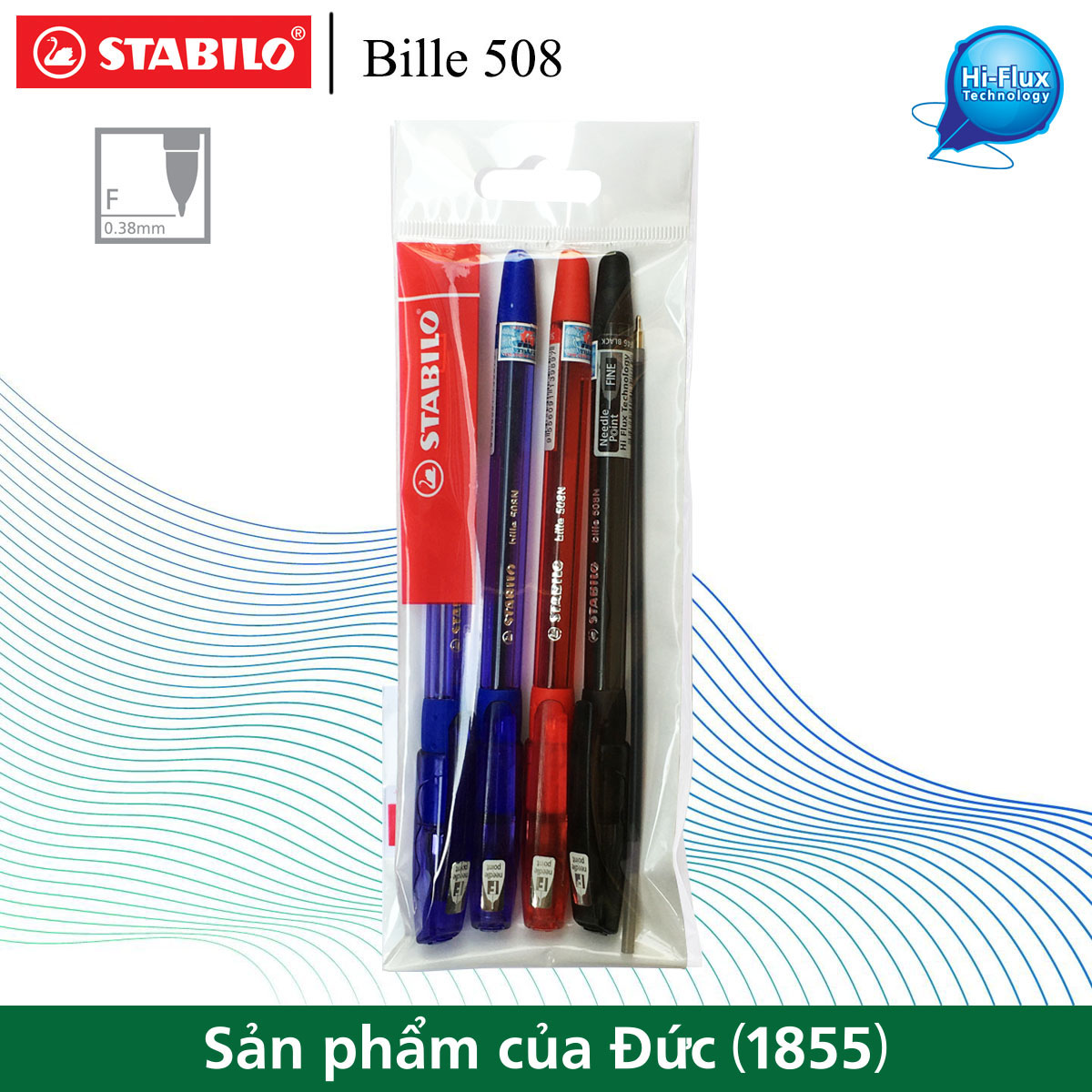 Bộ 4 bút bi STABILO Bille 508NF nét 0.7mm
