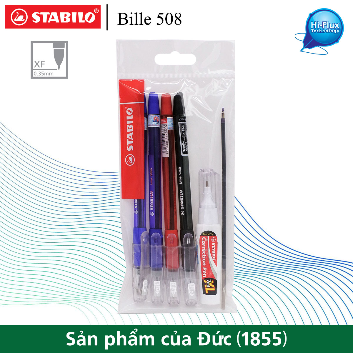 Bộ 4 bút bi STABILO Bille 508NXF 0.5mm