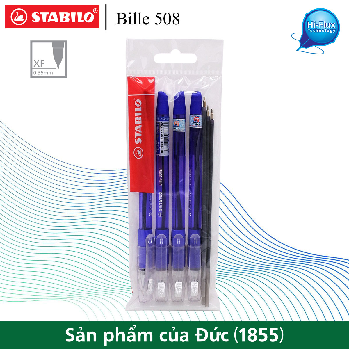 Bộ 4 bút bi STABILO Bille 508NXF 0.5mm