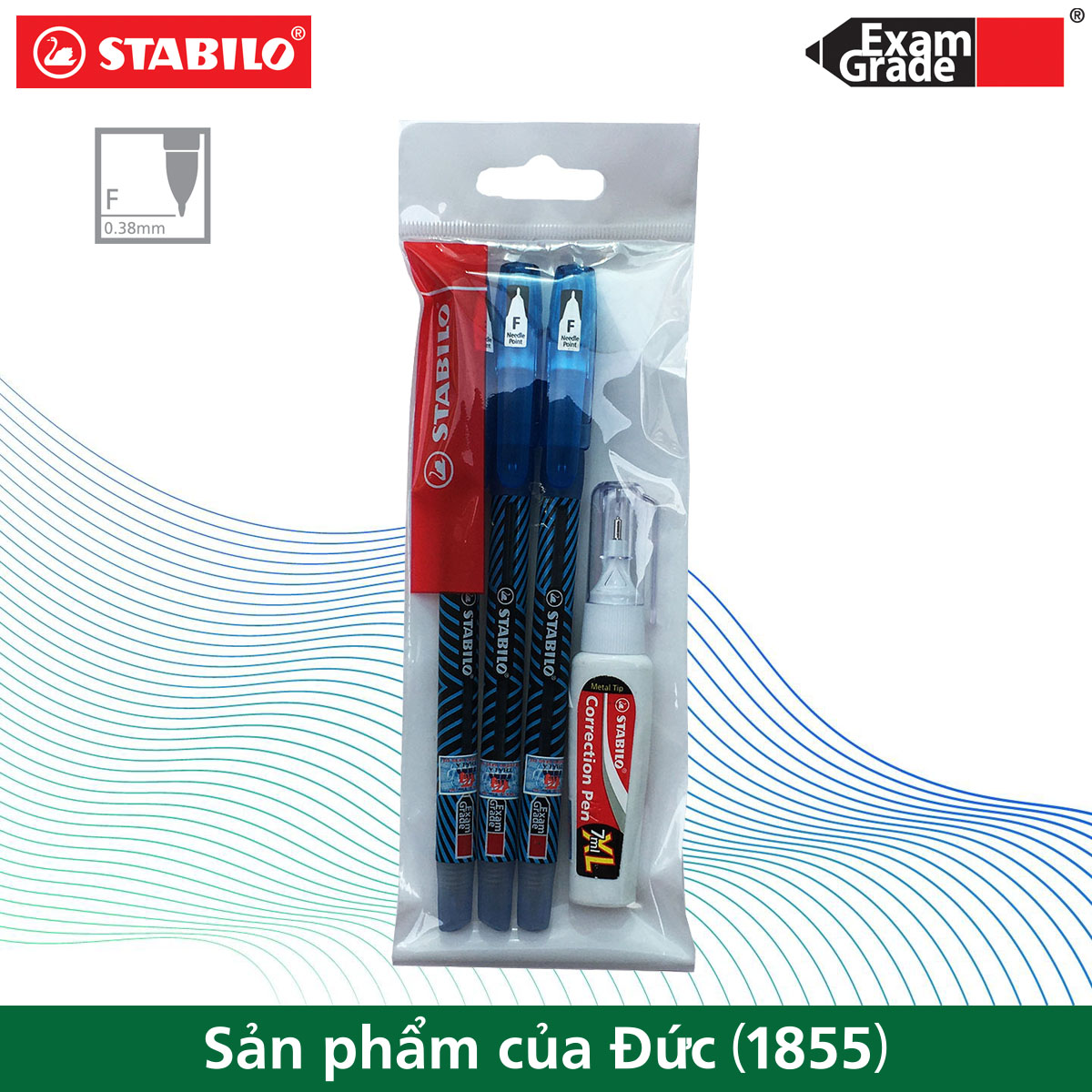 Bộ 3 bút bi STABILO Exam Grade BP587NF 0.7mm