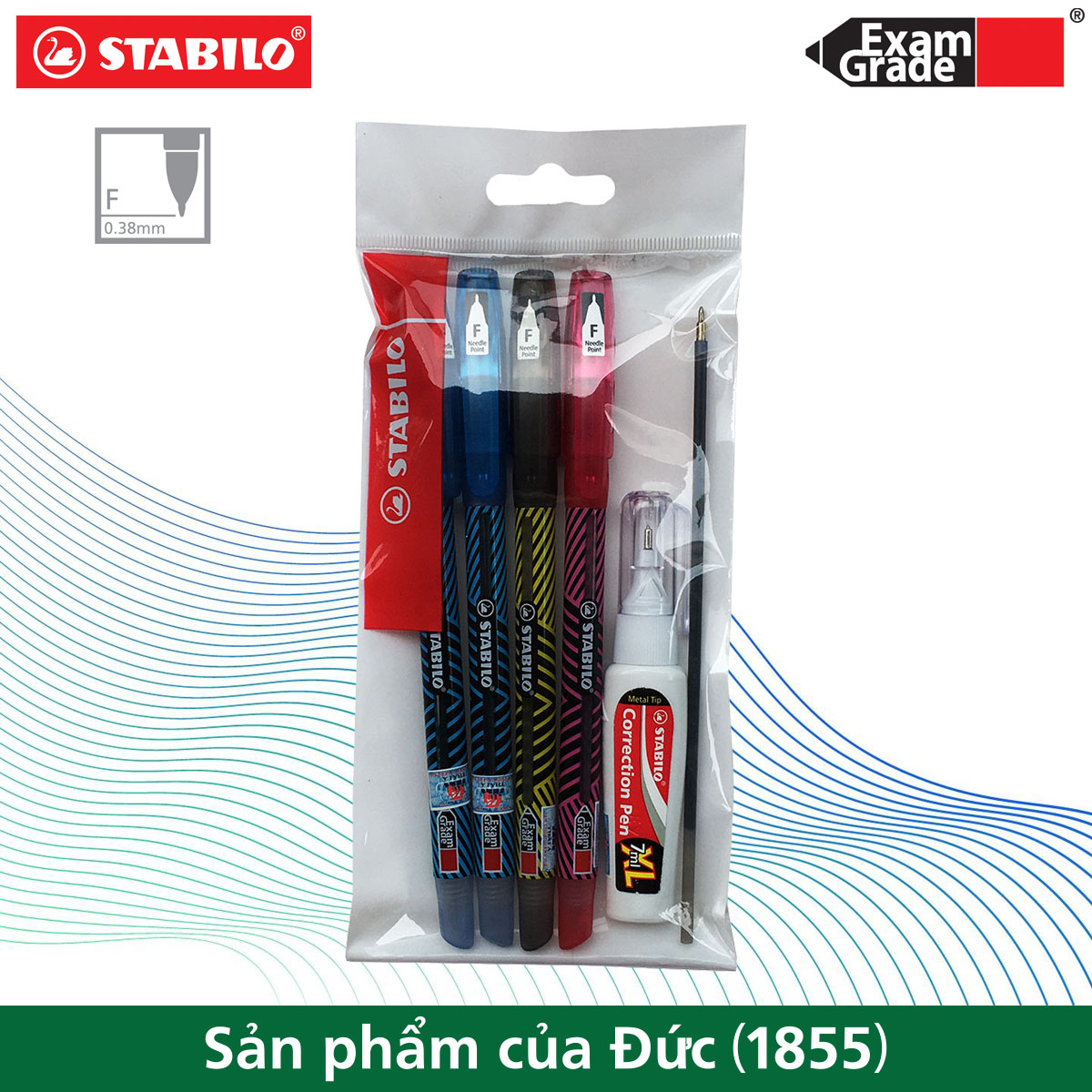 Bộ 4 bút bi STABILO Exam Grade BP587NF 0.7mm