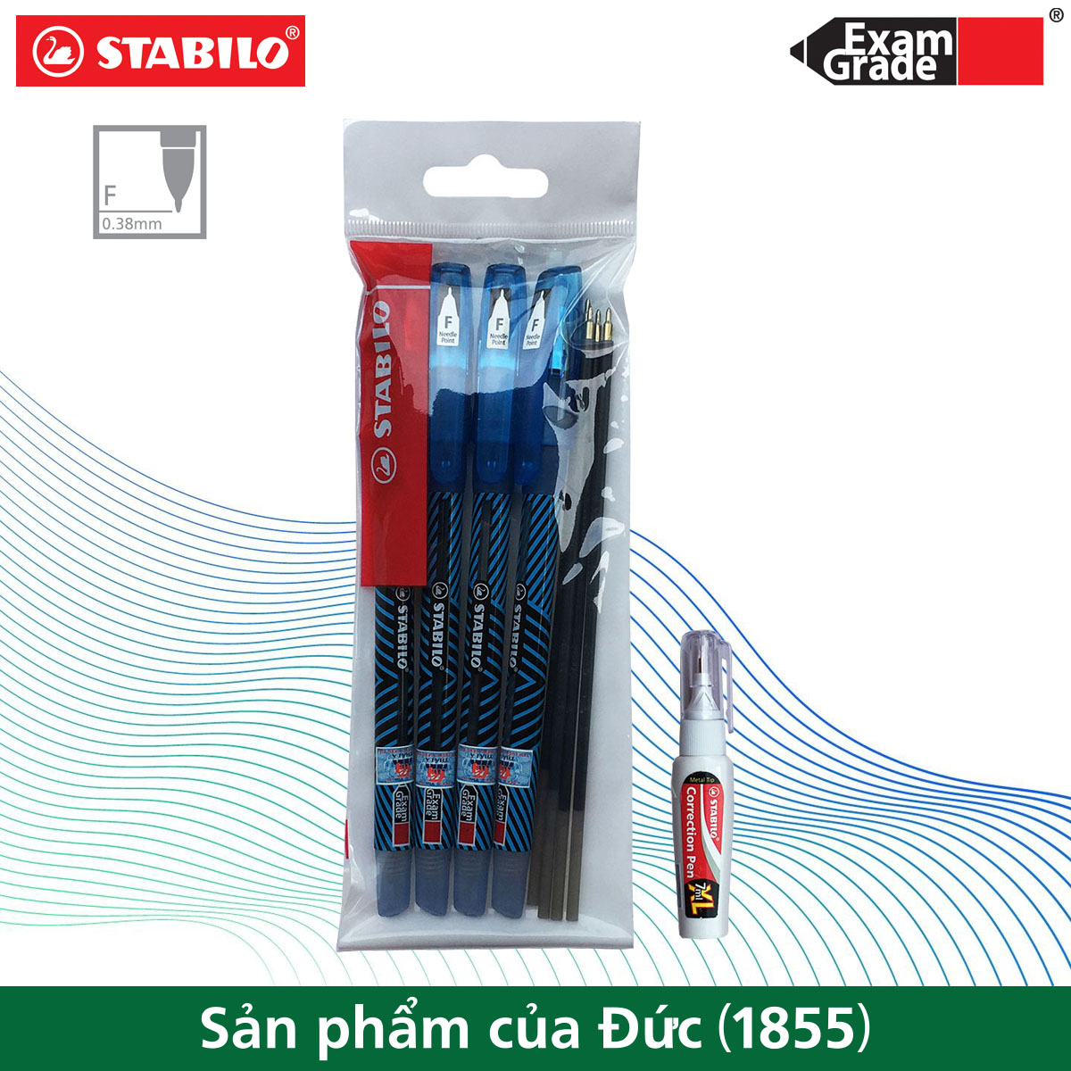 Bộ 4 bút bi STABILO Exam Grade BP587NF 0.7mm