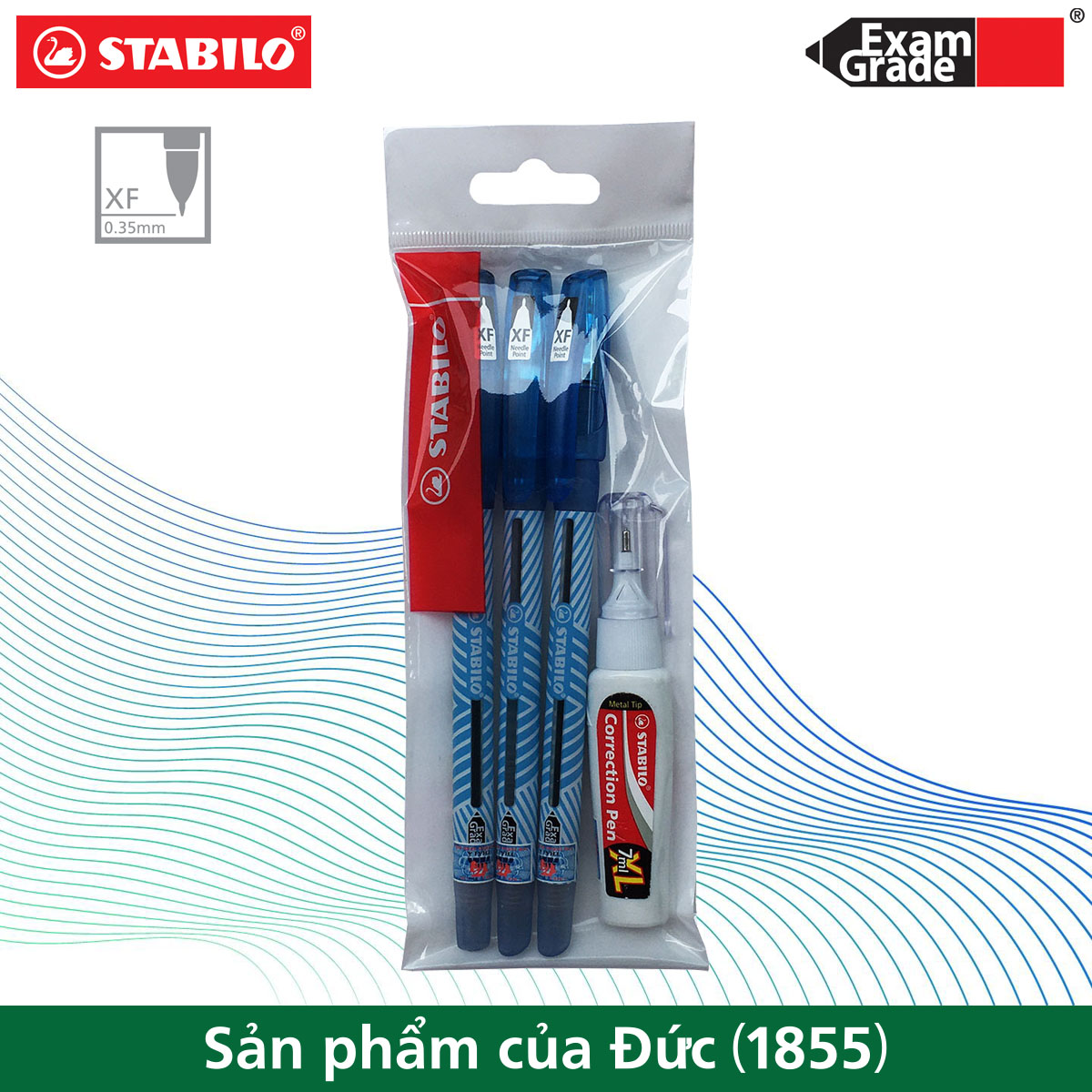 Bộ 3 cây bút bi STABILO ExamGrade 587NXF nét 0.5mm