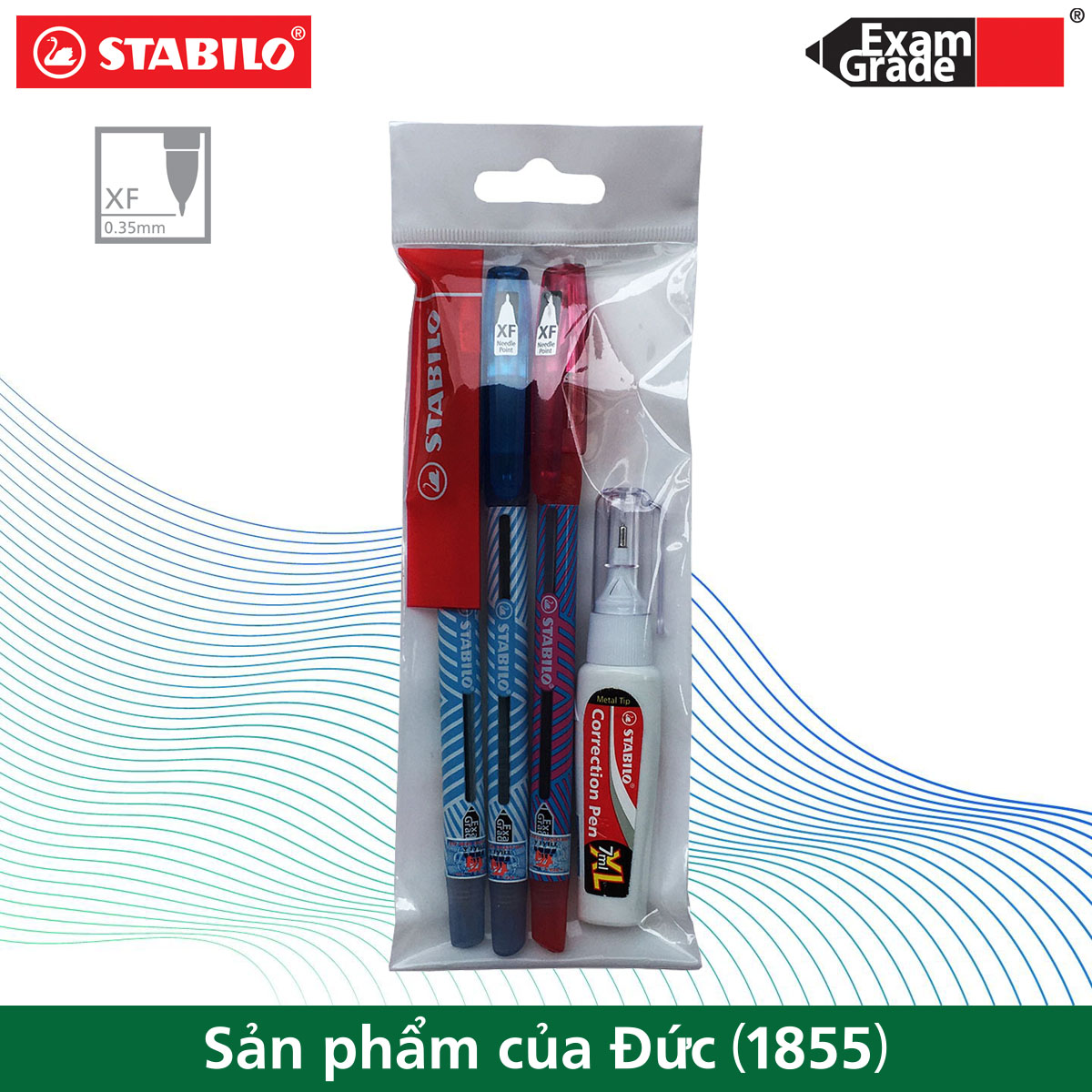 Bộ 3 cây bút bi STABILO ExamGrade 587NXF nét 0.5mm