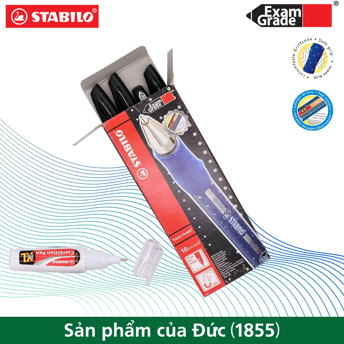 Hộp 10 cây bút bi STABILO Exam Grade 588F nét 0.7mm