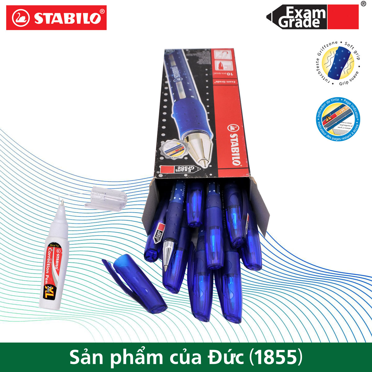 Hộp 10 cây bút bi STABILO Exam Grade 588F nét 0.7mm