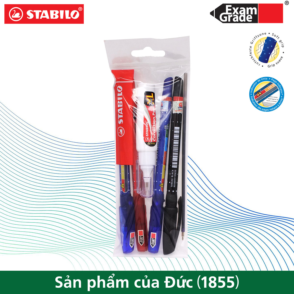Bộ 4 bút bi STABILO Exam Grade 588F nét 0.7mm