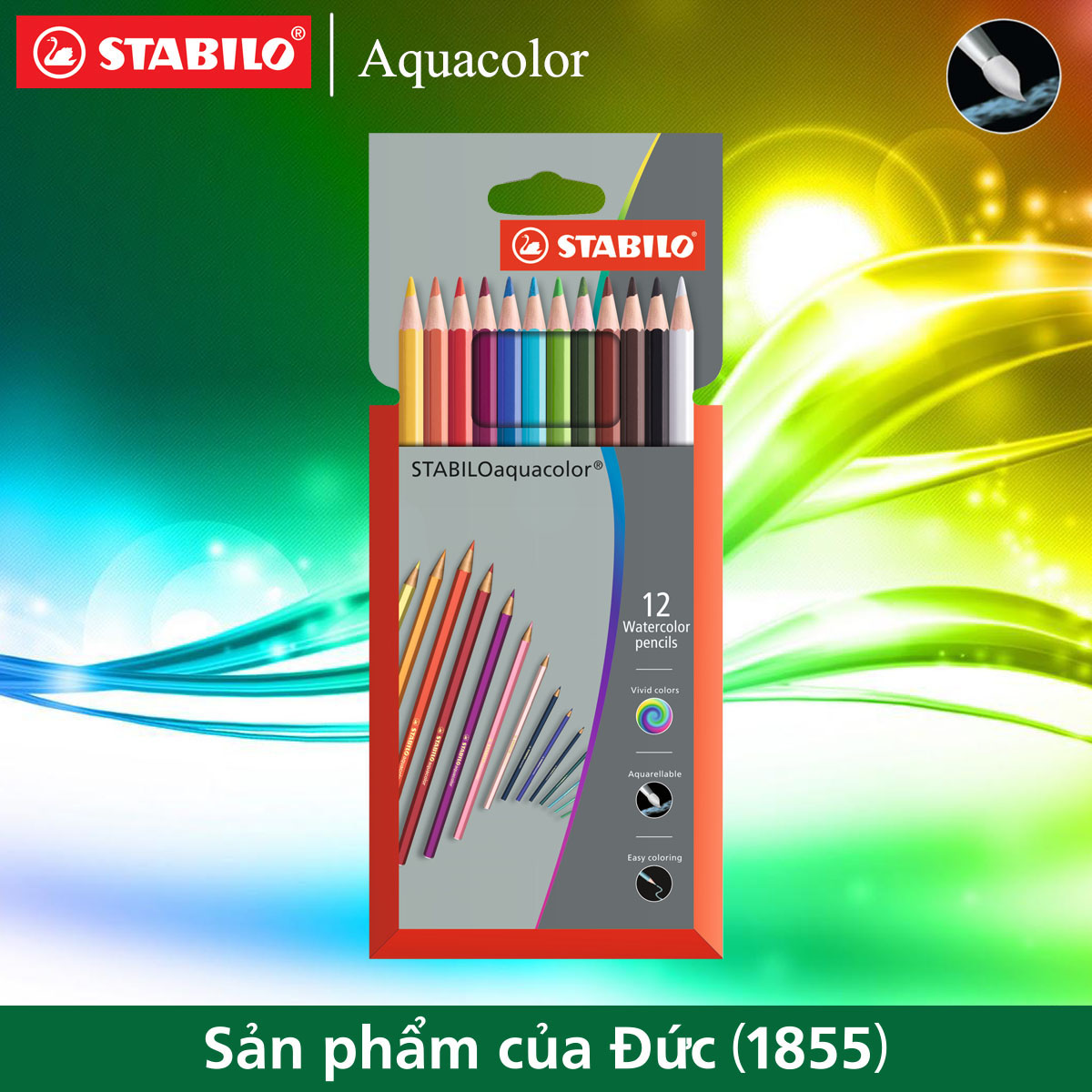 Hộp chì màu nước STABILOaquacolor 12 màu