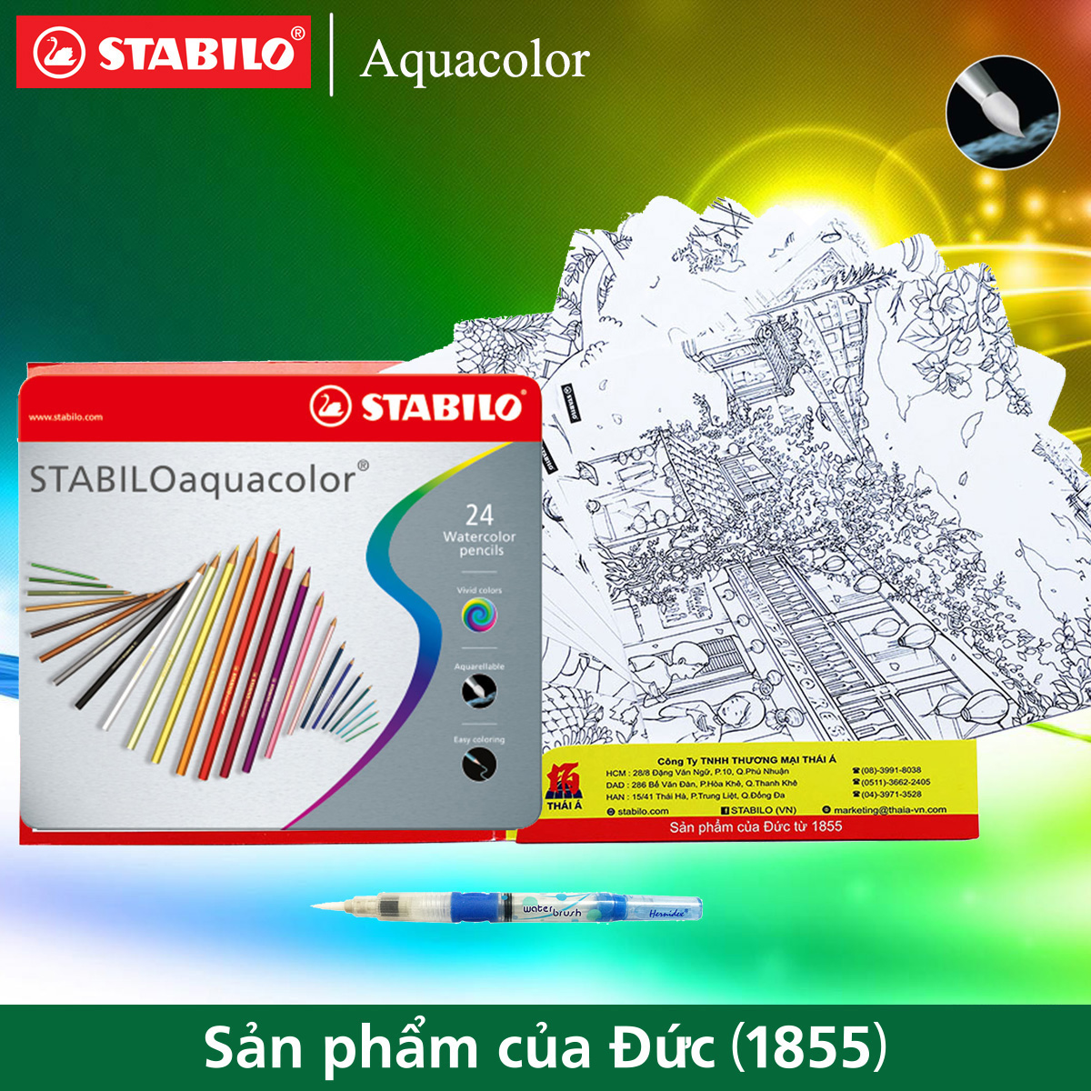 Hộp Chì màu nước STABILOaquacolor 24 màu