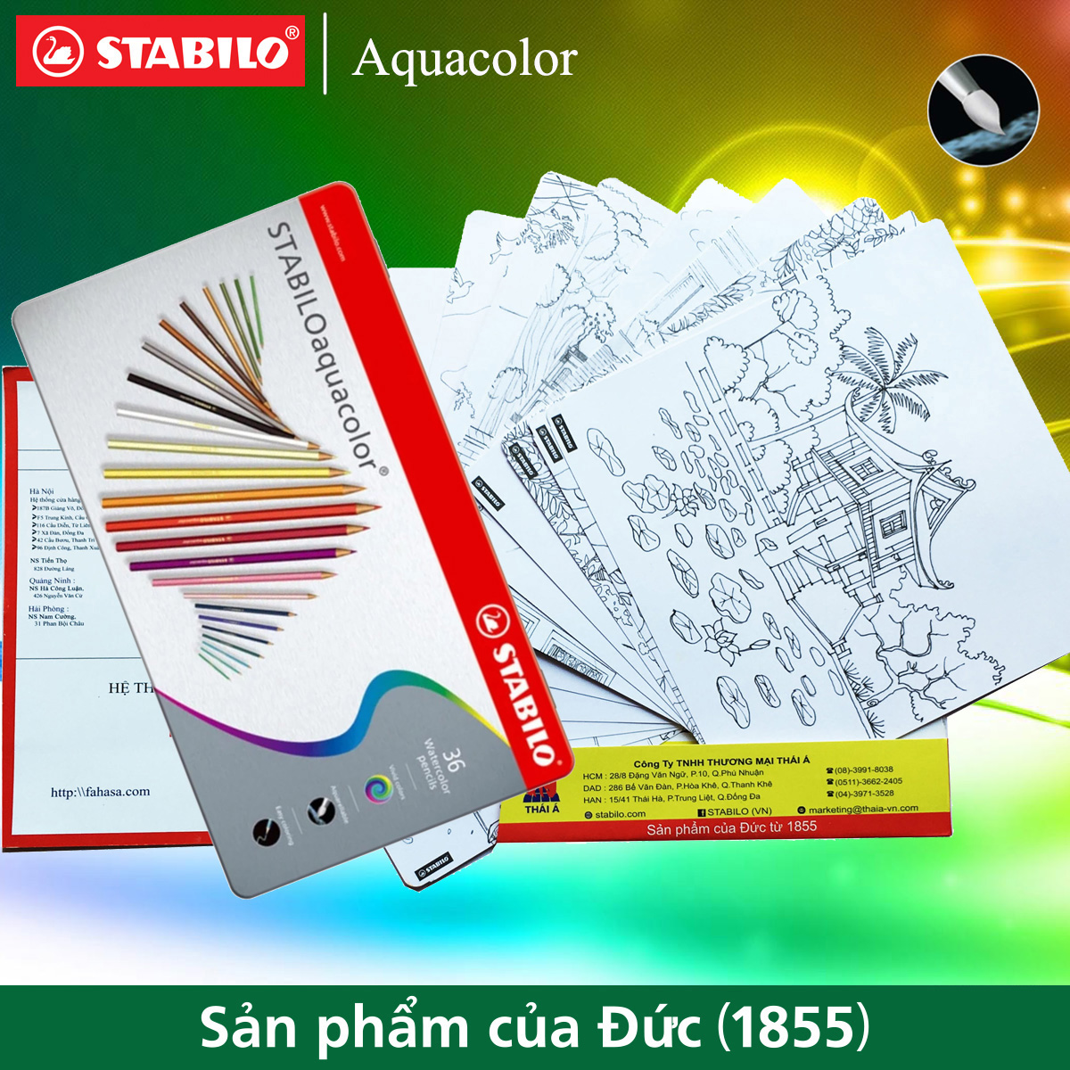 Combo Chì màu nước STABILOaquacolor 36 màu