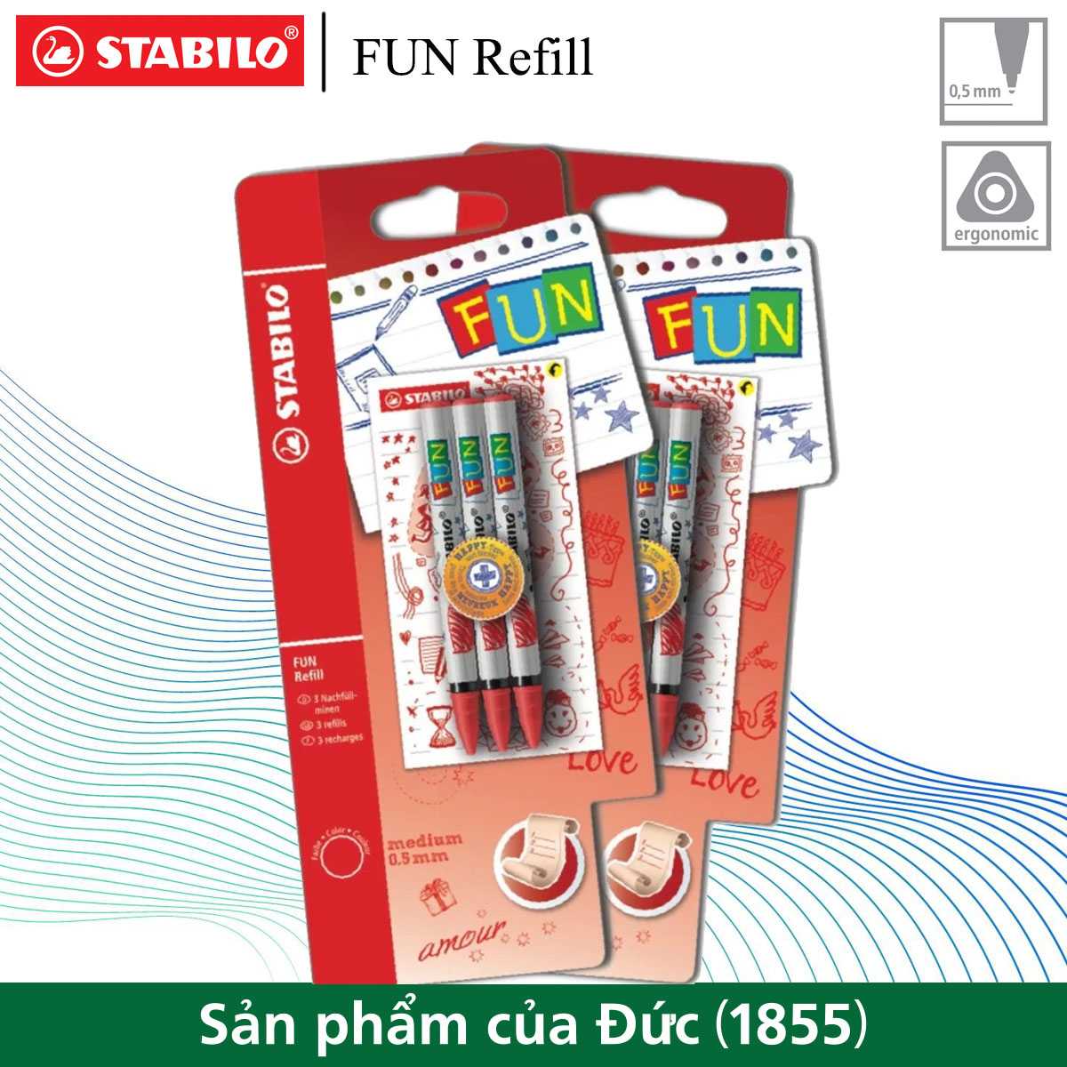 Bộ vỉ ruột bút STABILO FUN