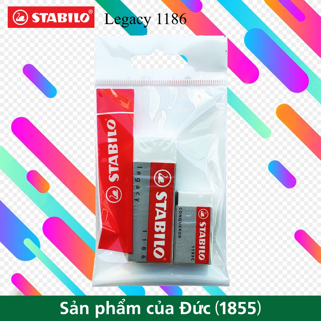 Bộ 2 tẩy STABILO Legacy 1186 (Trắng lớn+nhỏ) (ER186-CA)