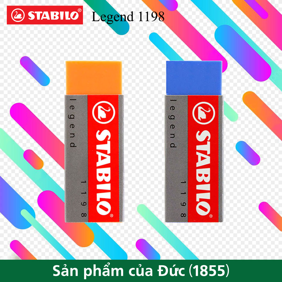 Bộ 2 tẩy STABILO Legend 1198 (màu ngẫu nhiên)