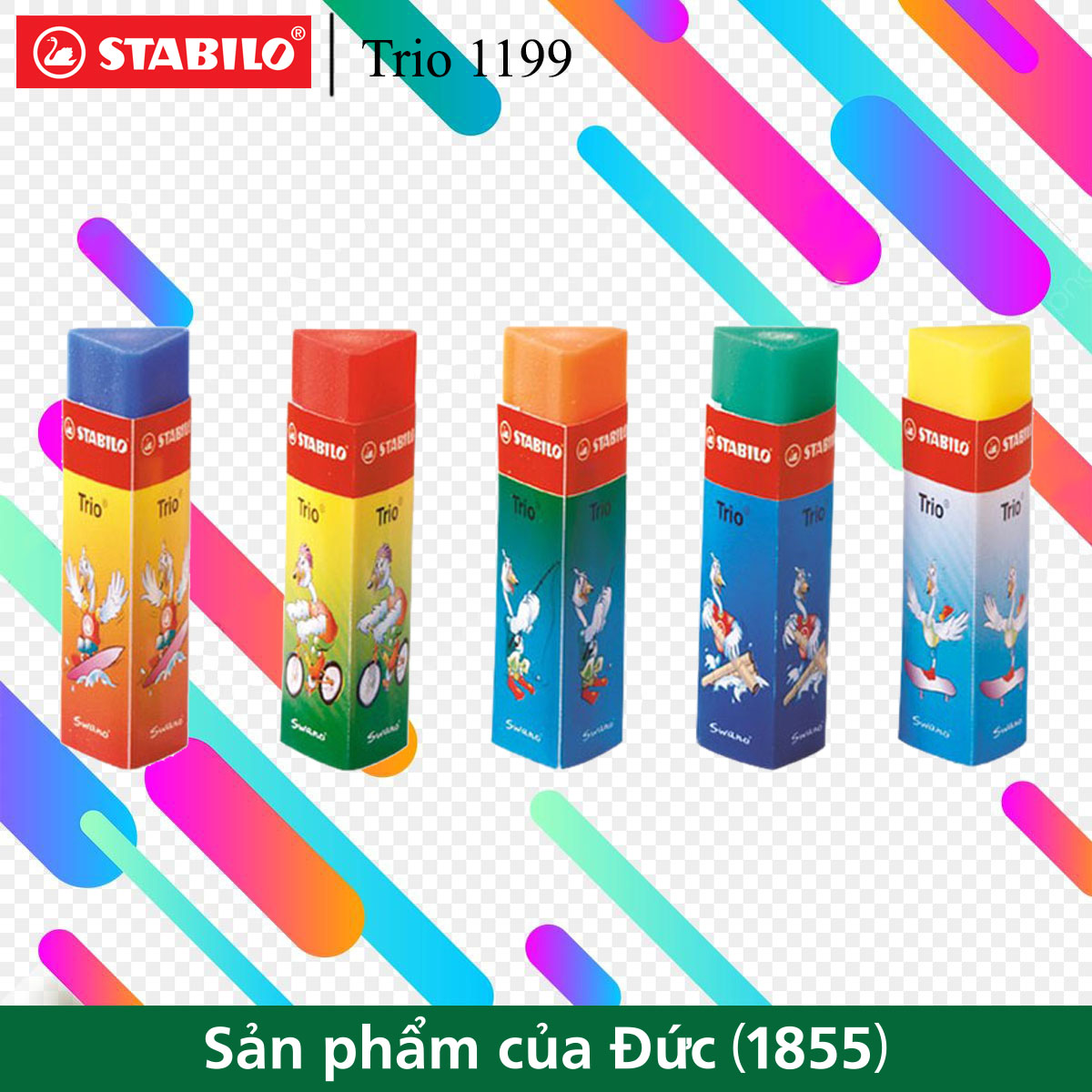 Gôm STABILO Trio (nhiều màu)