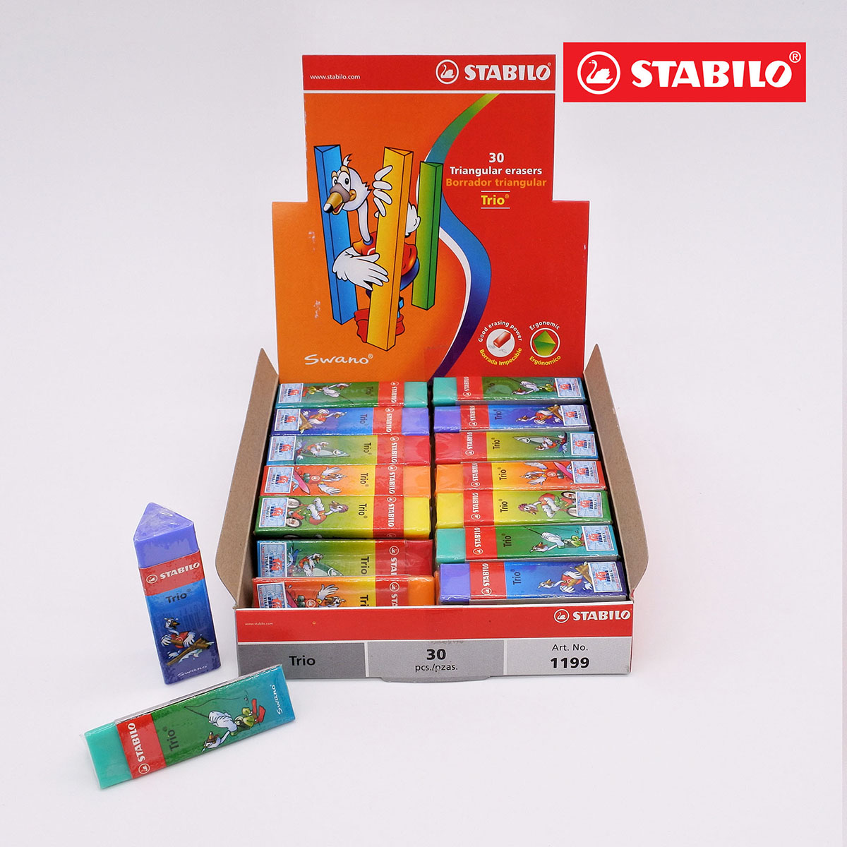 Hộp gôm STABILO Yippy-plas/Trio 30 viên