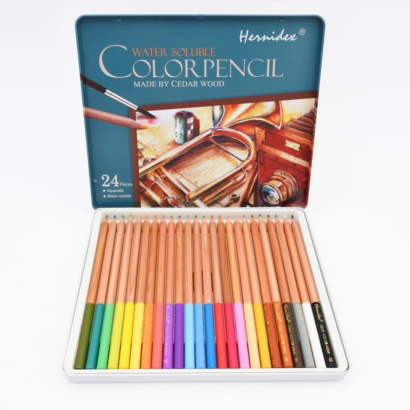 Hộp thiếc chì màu nước Hernidex Water coloring pencil (HDCLW)