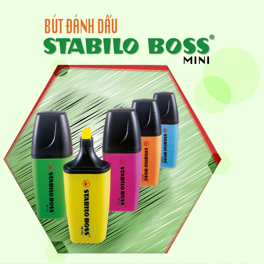 Bộ 5 Bút dạ quang STABILO BOSS MINI (HL07-C5)