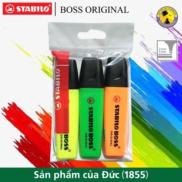 Bộ 3 Bút dạ quang STABILO BOSS HL(P)70