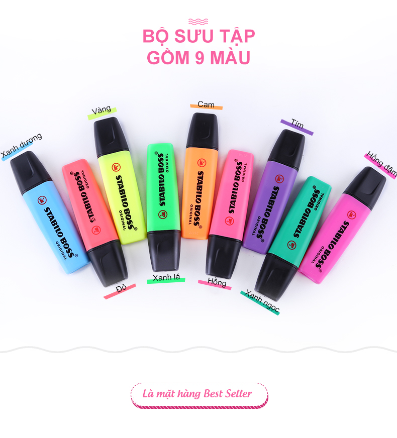 Hộp 10 Bút dạ quang STABILO BOSS ORIGINAL 70