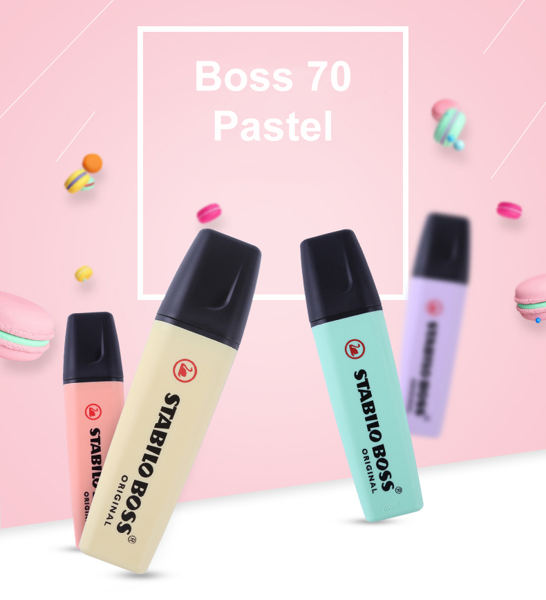 Bộ 10 bút dạ quang STABILO BOSS ORIGINAL Pastel (HLP70-C10)