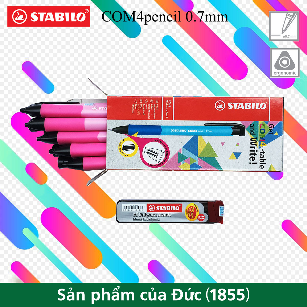 Hộp 10 Bút chì bấm STABILO COM4pencil 6637 nét 0.7mm